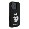 Karl Lagerfeld для iPhone 16 Pro чехол 3D Rubber NFT Choupette Hard Black