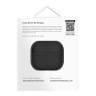 Uniq для Airpods 4 чехол Lyden Leatherette with handstrap Black
