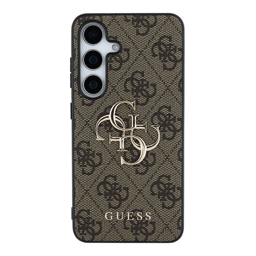 Guess для Galaxy S25 чехол PU 4G Big metal logo Hard Brown