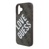 Guess для iPhone 16 чехол PU Love Guess logo Hard Brown (MagSafe)