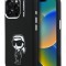 Karl Lagerfeld для iPhone 15 Pro Max чехол Liquid Silicone Sketch Karl Ikonik Black (MagSafe)