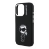 Karl Lagerfeld для iPhone 15 Pro Max чехол Liquid Silicone Sketch Karl Ikonik Black (MagSafe)