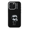 Karl Lagerfeld для iPhone 15 Pro Max чехол Liquid Silicone Sketch Karl Ikonik Black (MagSafe)