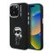 Karl Lagerfeld для iPhone 15 Pro Max чехол Liquid Silicone Sketch Karl Ikonik Black (MagSafe)