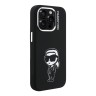 Karl Lagerfeld для iPhone 15 Pro Max чехол Liquid Silicone Sketch Karl Ikonik Black (MagSafe)