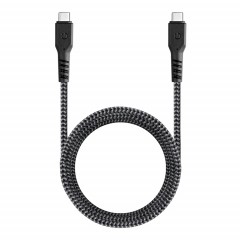 Кабель EnergEA FibraTough Type-C на Type-C 10-Gbps 5A (1 метр), черный
