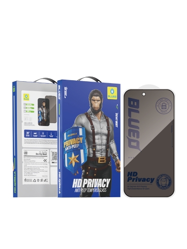 BlueO стекло для iPhone 17 Pro/17/16 Pro, Anti-Peep with Dustproof receiver Black