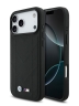 BMW для iPhone 17 Pro Max чехол M-series PU Quilted Metal logo Hard Black (MagSafe)