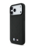 BMW для iPhone 17 Pro Max чехол M-series PU Quilted Metal logo Hard Black (MagSafe)