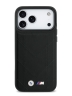 BMW для iPhone 17 Pro Max чехол M-series PU Quilted Metal logo Hard Black (MagSafe)