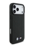 BMW для iPhone 17 Pro Max чехол M-series PU Quilted Metal logo Hard Black (MagSafe)