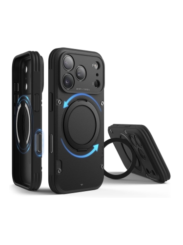Elago для iPhone 17 Pro чехол Magnetic Armor Ring Stand Black (MagSafe)