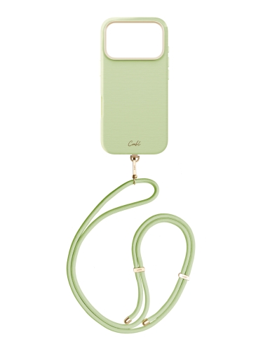 Uniq для iPhone 17 Pro чехол COEHL Strap series Mirelle Lint Green (MagSafe)