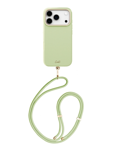 Uniq для iPhone 17 Pro чехол COEHL Strap series Mirelle Lint Green (MagSafe)