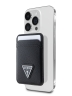 Guess картхолдер Wallet Cardslot MagSafe PU Grained leather Triangle Metal logo Black