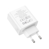 HOCO сетевое зарядное устройство C113A Awesome GaN charger Type-C PD65W + USB-A QC3.0 White