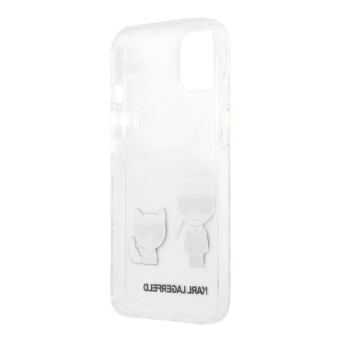 Чехол Lagerfeld Karl & Choupette Hard для iPhone 13, прозрачный