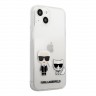 Чехол Lagerfeld Karl & Choupette Hard для iPhone 13, прозрачный