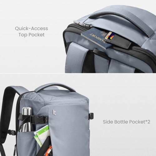 Tomtoc Travel рюкзак Navigator-T66 Liteway Travel Laptop Backpack 17" (Win)/40L Light Gray