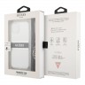 Чехол Guess 4G Stripe Hard Transparent +Silver crossbody chain для iPhone 13