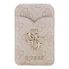 Guess картхолдер бумажник-стенд Wallet MagSafe Cardslot Stand with Mirror PU 4G Big metal logo Pink
