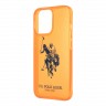 Чехол U.S. Polo TPU FLUO Logo Big horse Hard для iPhone 13 Pro, оранжевый