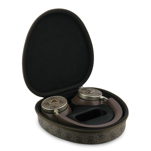 Guess наушники беспроводные накладные Bluetooth HP ENC PU 4G with Triangle Diamond Logo Brown