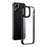 Чехол Baseus Crystal case для iPhone 13 Pro, черная рамка
