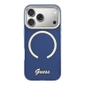 Guess для iPhone 17 Pro чехол IML Script Metal logo and Camera Hard Blue (MagSafe)