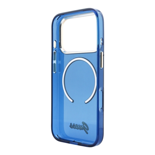 Guess для iPhone 17 Pro чехол IML Script Metal logo and Camera Hard Blue (MagSafe)