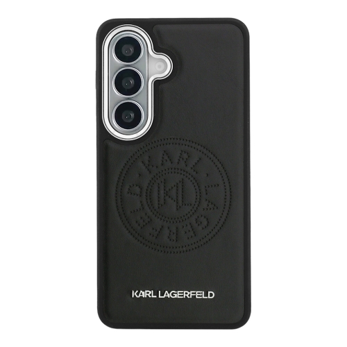 Karl Lagerfeld для Galaxy S26+ чехол PU Perforated Round logo Metal camera Hard Black (MagSafe)