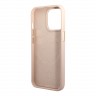 Чехол Guess PU 4G Plate metal logo Hard для iPhone 13 Pro, розовый (Magsafe)