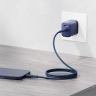 Energea Кабель FLOW 60 USB-C to USB-C PD60W 3A 480Mbps Nanoweave Blue 1.5m