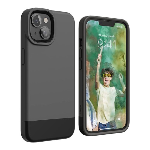 Чехол Elago GLIDE для iPhone 14, серый/черный