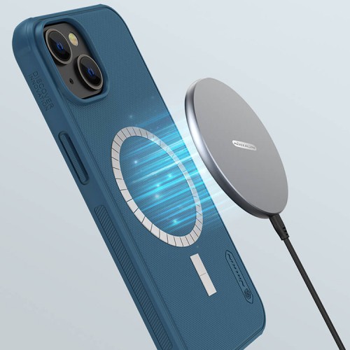 Чехол Nillkin Frosted Shield Pro Magnetic для iPhone 14, синий (magsafe)