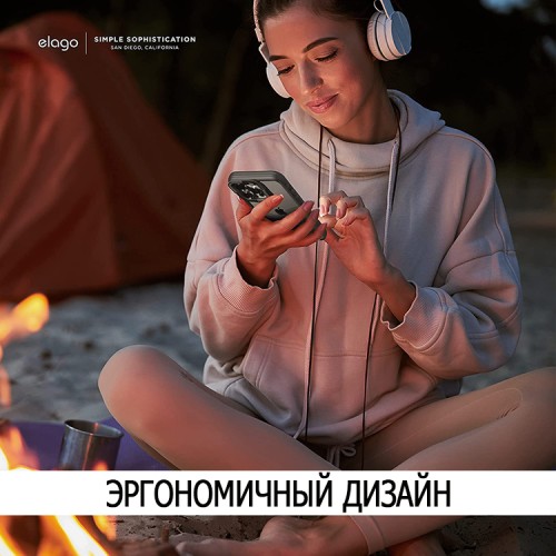 Чехол Elago DUAL для iPhone 14 Pro Max, черная рамка