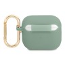 Чехол Guess Silicone Script logo с карабином для Airpods 3 (2021), зеленый