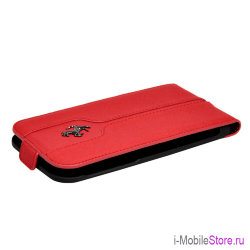 Кожаный чехол Ferrari Montecarlo Flip для iPhone 6 Plus/6s+, красный