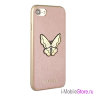Чехол Guess Patch Butterfly Saffiano Hard для iPhone 7/8/SE 2020, розовый