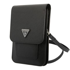 Сумка Guess Wallet Bag Saffiano Triangle logo для смартфонов, черная