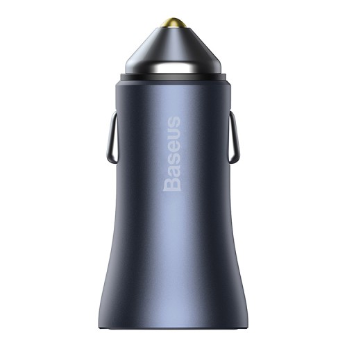 Автомобильная зарядка Baseus Golden Contactor Pro Dual Quick Charger Car Charger U+C 40W, Dark Gray