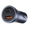 Автомобильная зарядка Baseus Golden Contactor Pro Dual Quick Charger Car Charger U+C 40W, Dark Gray