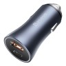 Автомобильная зарядка Baseus Golden Contactor Pro Dual Quick Charger Car Charger U+C 40W, Dark Gray