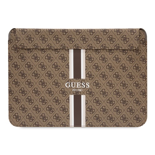 Чехол Guess Sleeve 4G Stripes для ноутбуков 16", коричневый