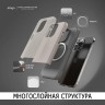 Elago для iPhone 15 Pro чехол GLIDE (tpu+pc) Stone/Medium Grey (MagSafe)