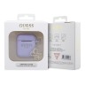 Guess для Airpods 1/2 чехол Liquid silicone with 4G Diamond charm Purple