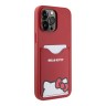 Hello Kitty для iPhone 14 Pro чехол Cardslot PU Leather Hidden Kitty Hard Red