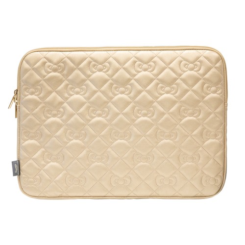 Hello Kitty для ноутбуков 13"/14" чехол Sleeve ZIP PU leather Quilted Bows Gold