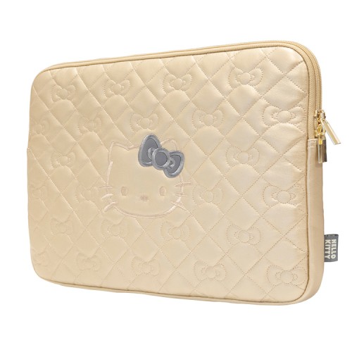Hello Kitty для ноутбуков 13"/14" чехол Sleeve ZIP PU leather Quilted Bows Gold