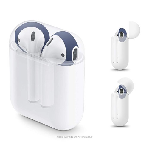 Накладки Elago Secure Fit для AirPods 1/2, синий/бежевый (2 пары)